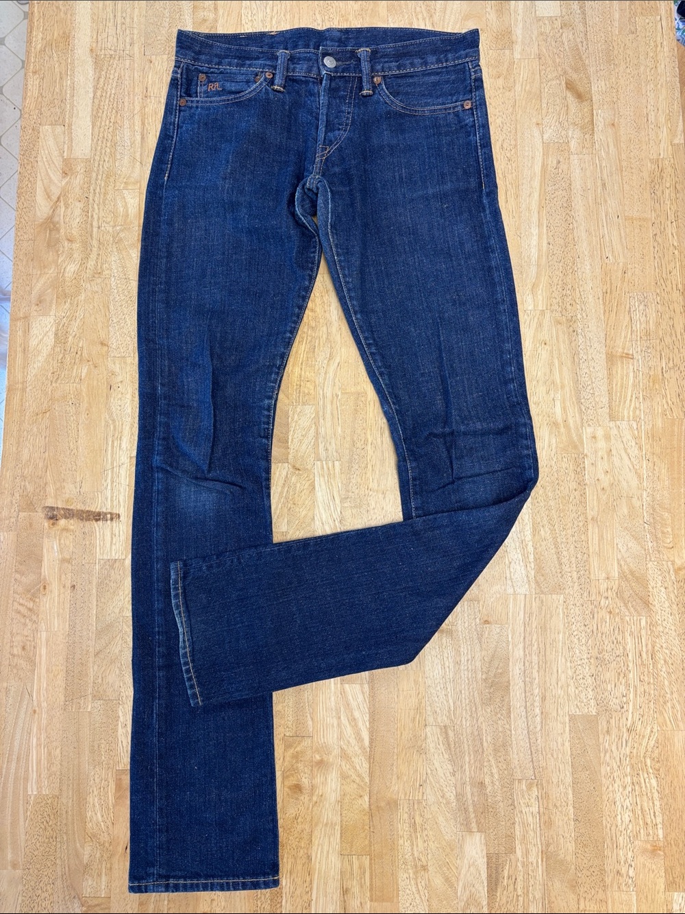 Ralph Lauren Double RL Women's Straight Leg Jeans in Deep Indigo